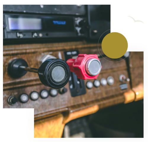 Control panel with levers